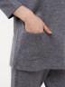 Свитшот с карманами трикотажный цвета серый меланж