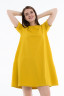 Платье А-силуэта горчичного цвета